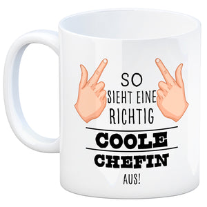 So sieht ein richtig cooler Chef aus Kaffeebecher für die Arbeit