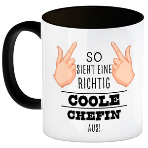 So sieht ein richtig cooler Chef aus Kaffeebecher für die Arbeit