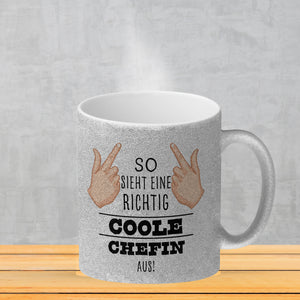 So sieht ein richtig cooler Chef aus Kaffeebecher für die Arbeit