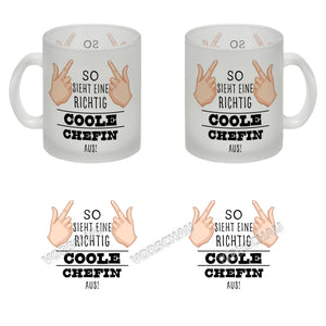So sieht ein richtig cooler Chef aus Kaffeebecher für die Arbeit