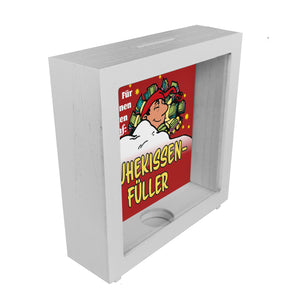 Ruhekissen-Füller Spardose zum Thema Sparen und Schlafen