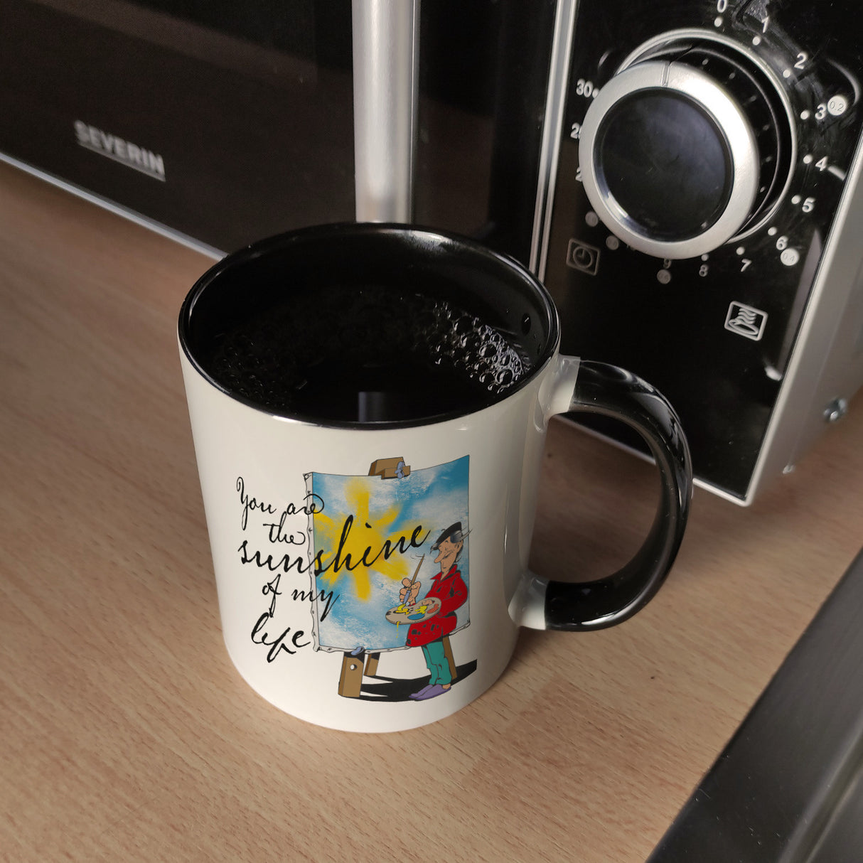You are the sunshine of my life Kaffeebecher mit Staffelei Motiv