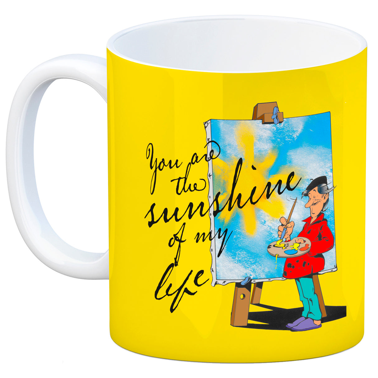 You are the sunshine of my life Kaffeebecher mit Staffelei Motiv