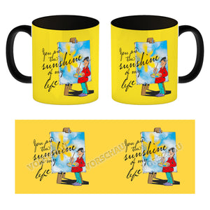 You are the sunshine of my life Kaffeebecher mit Staffelei Motiv