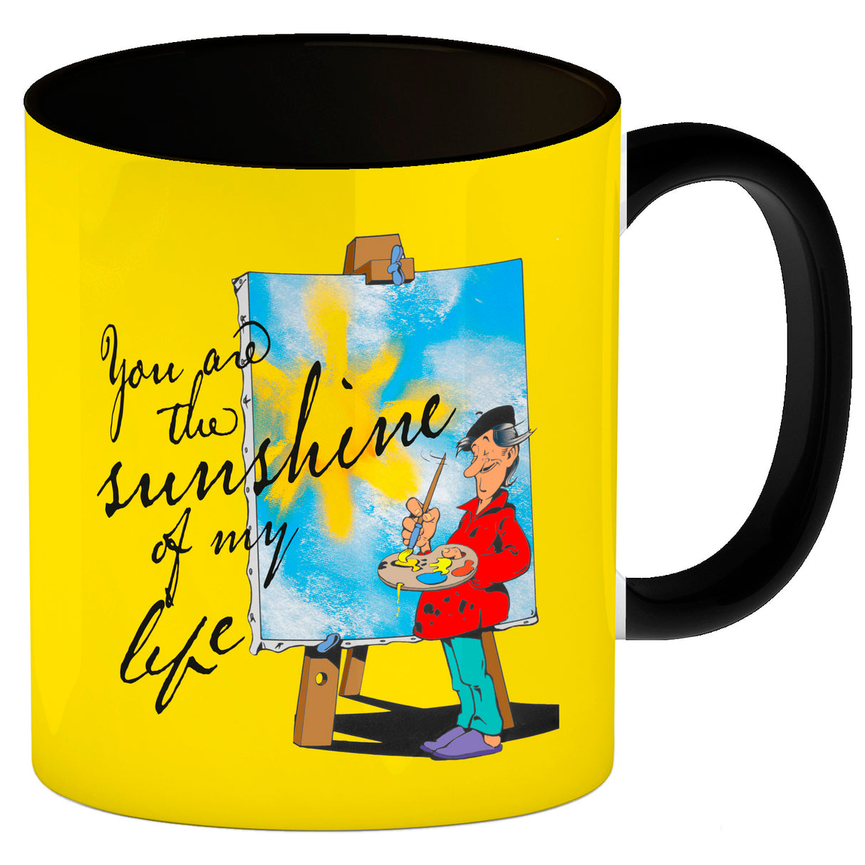 You are the sunshine of my life Kaffeebecher mit Staffelei Motiv