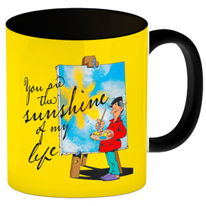You are the sunshine of my life Kaffeebecher mit Staffelei Motiv