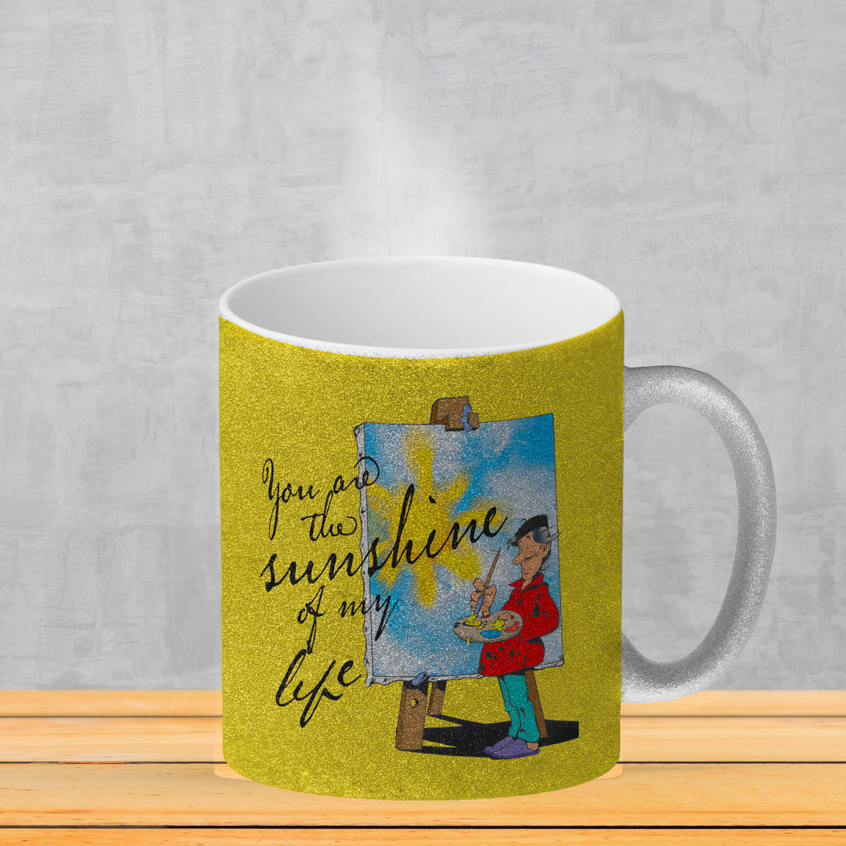 You are the sunshine of my life Kaffeebecher mit Staffelei Motiv
