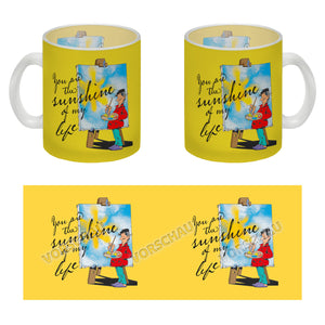You are the sunshine of my life Kaffeebecher mit Staffelei Motiv
