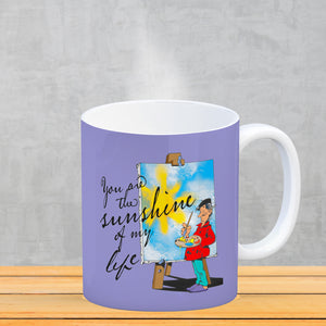 You are the sunshine of my life Kaffeebecher mit Staffelei Motiv