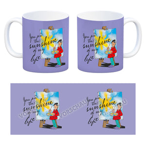 You are the sunshine of my life Kaffeebecher mit Staffelei Motiv