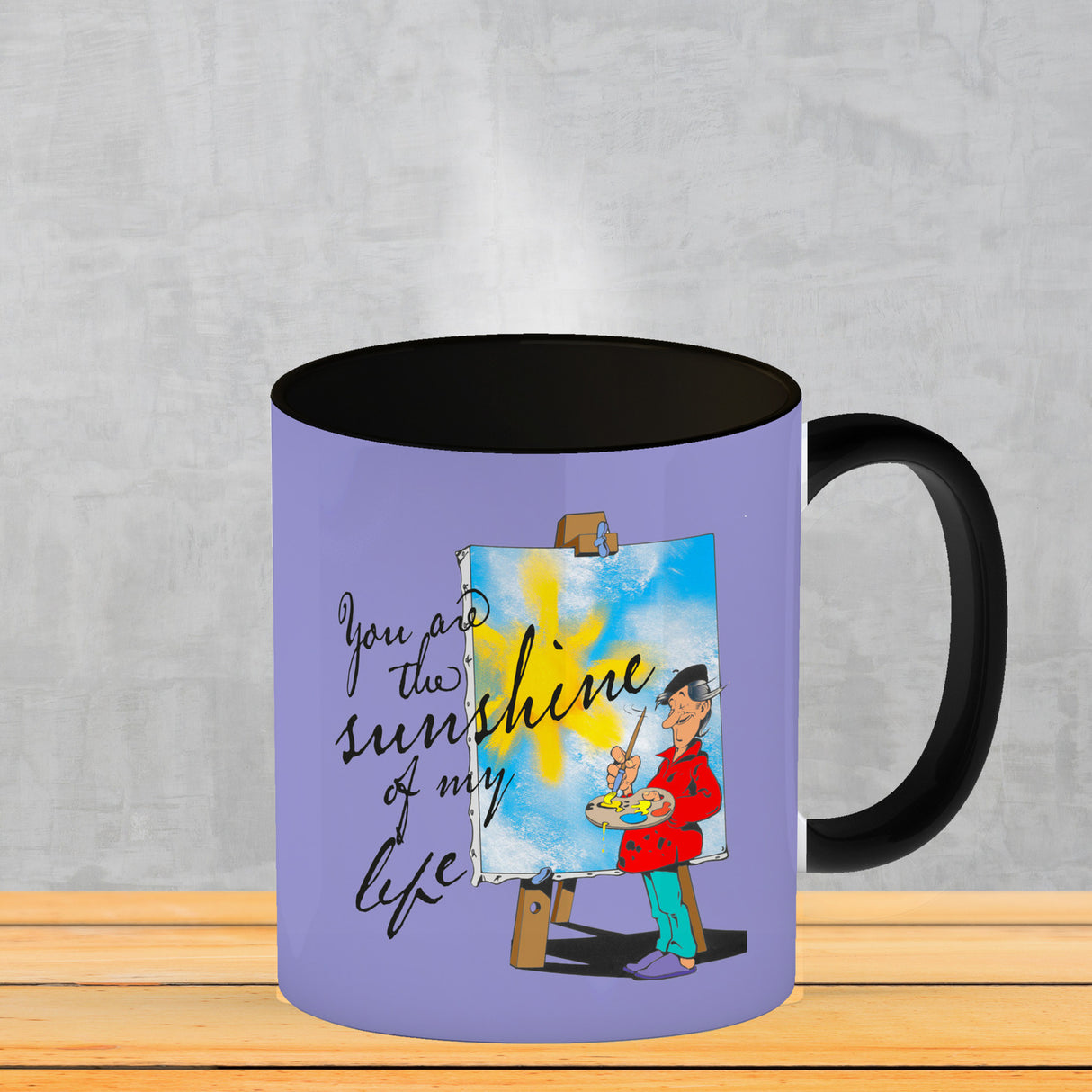 You are the sunshine of my life Kaffeebecher mit Staffelei Motiv