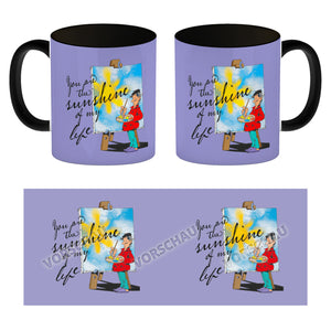 You are the sunshine of my life Kaffeebecher mit Staffelei Motiv