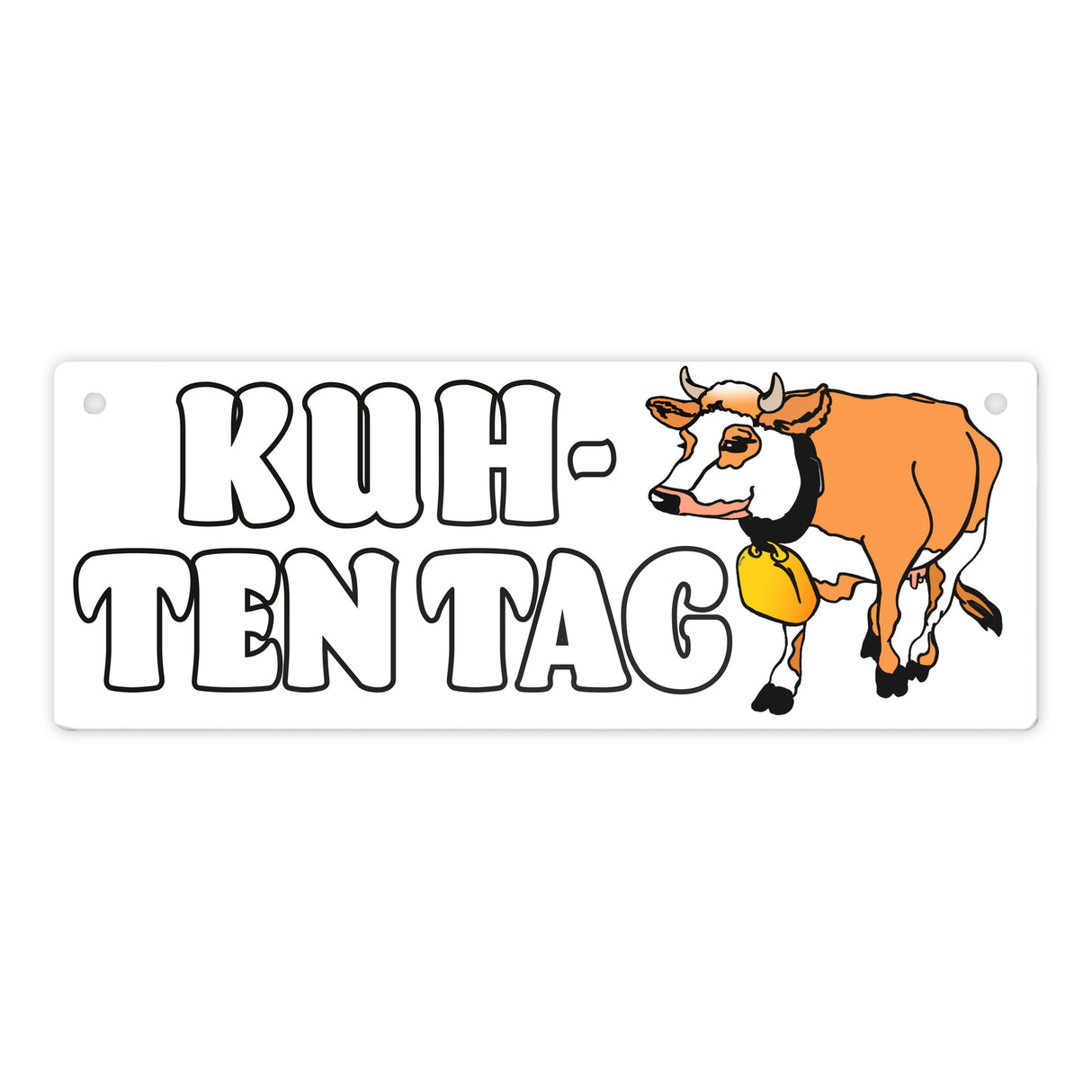 Kuh-ten Tag Metallschild mit Kuh zum Thema Bauernhof