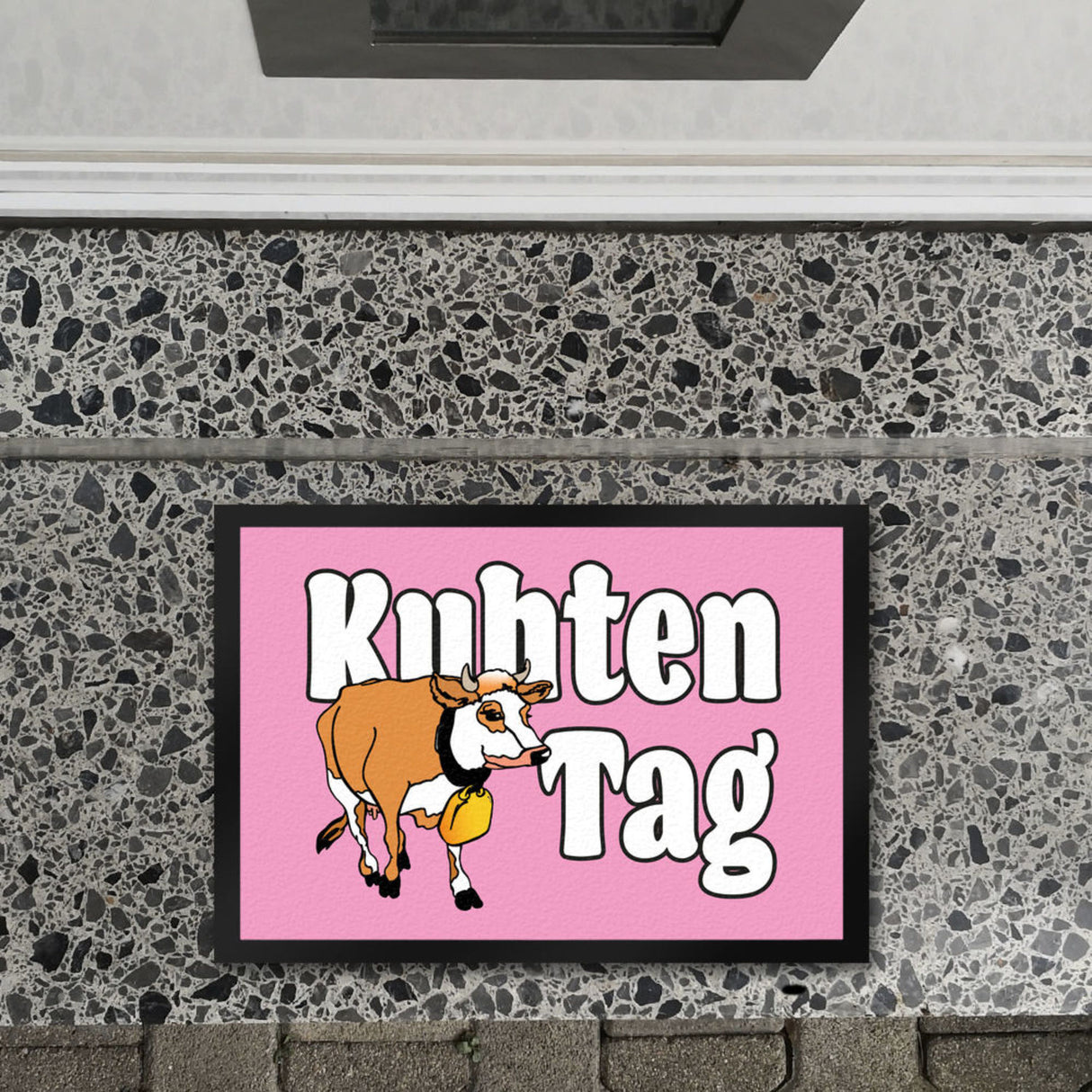 Kuhten Tag Fußmatte mit Kuh zum Thema Bauernhof