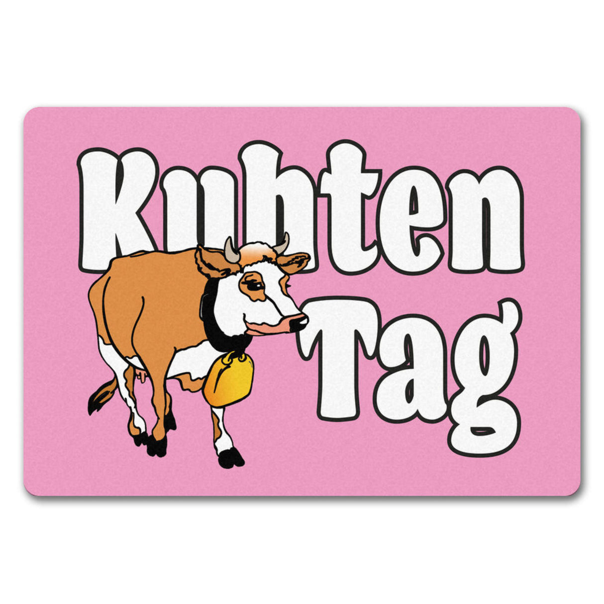 Kuhten Tag Fußmatte mit Kuh zum Thema Bauernhof