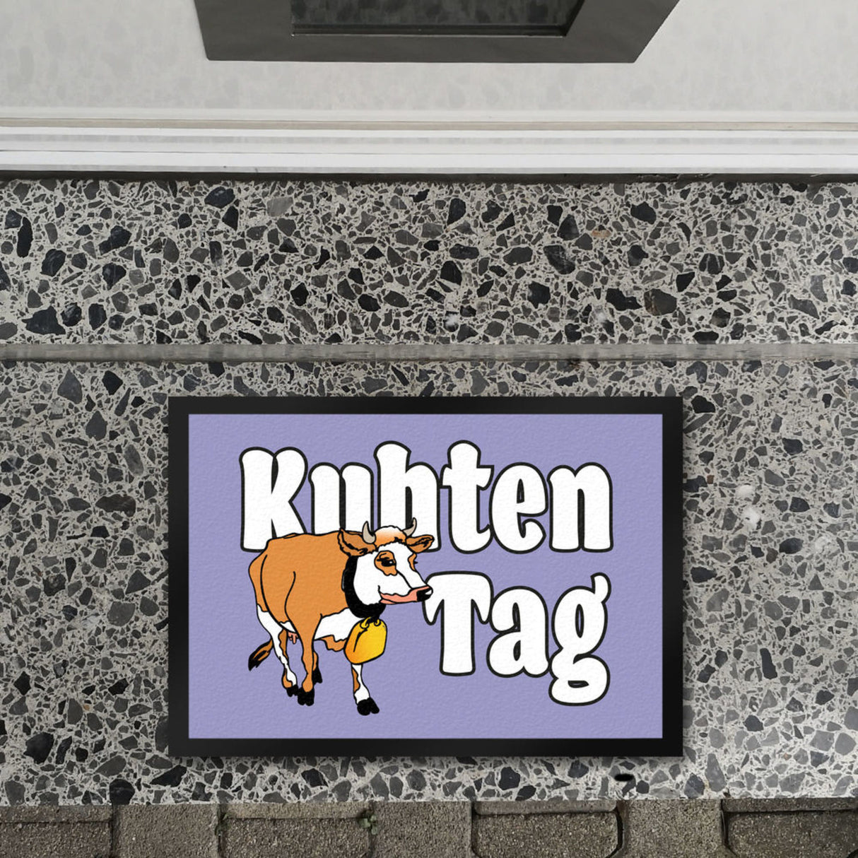 Kuhten Tag Fußmatte mit Kuh zum Thema Bauernhof