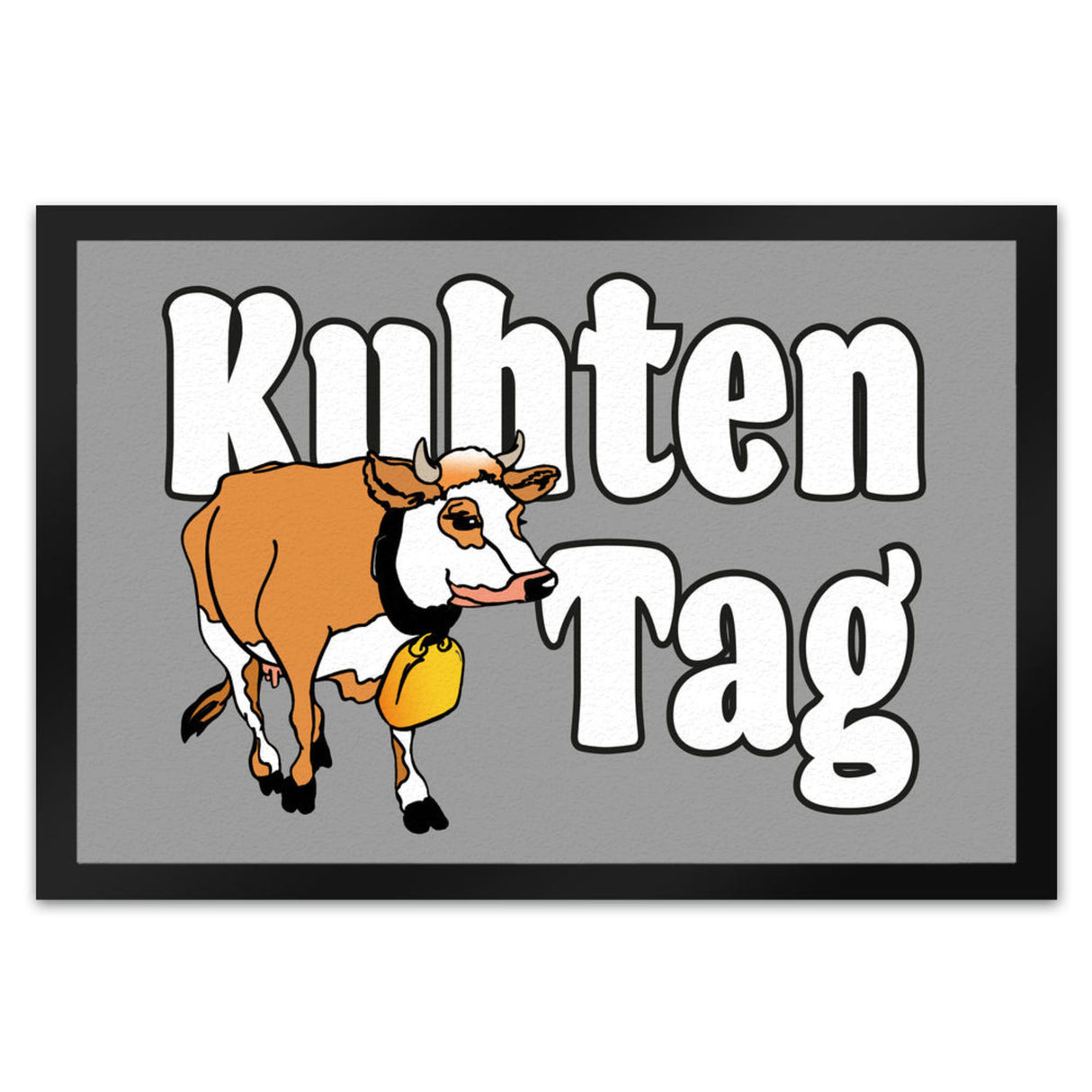 Kuhten Tag Fußmatte mit Kuh zum Thema Bauernhof