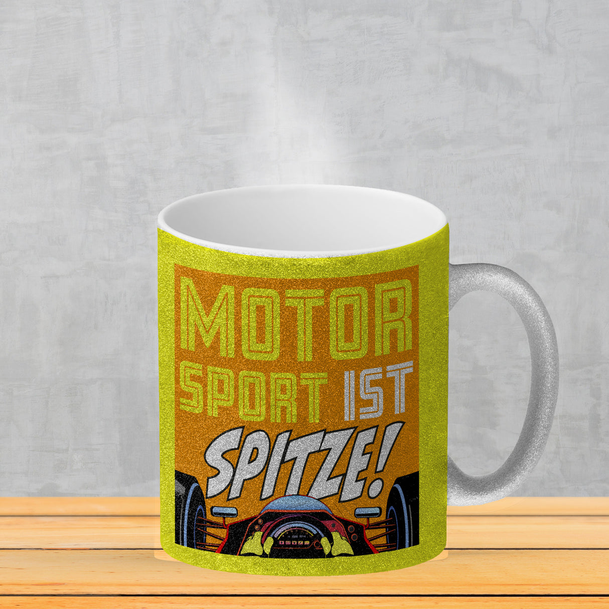 Motorsport ist spitze! Rennwagen Kaffeebecher