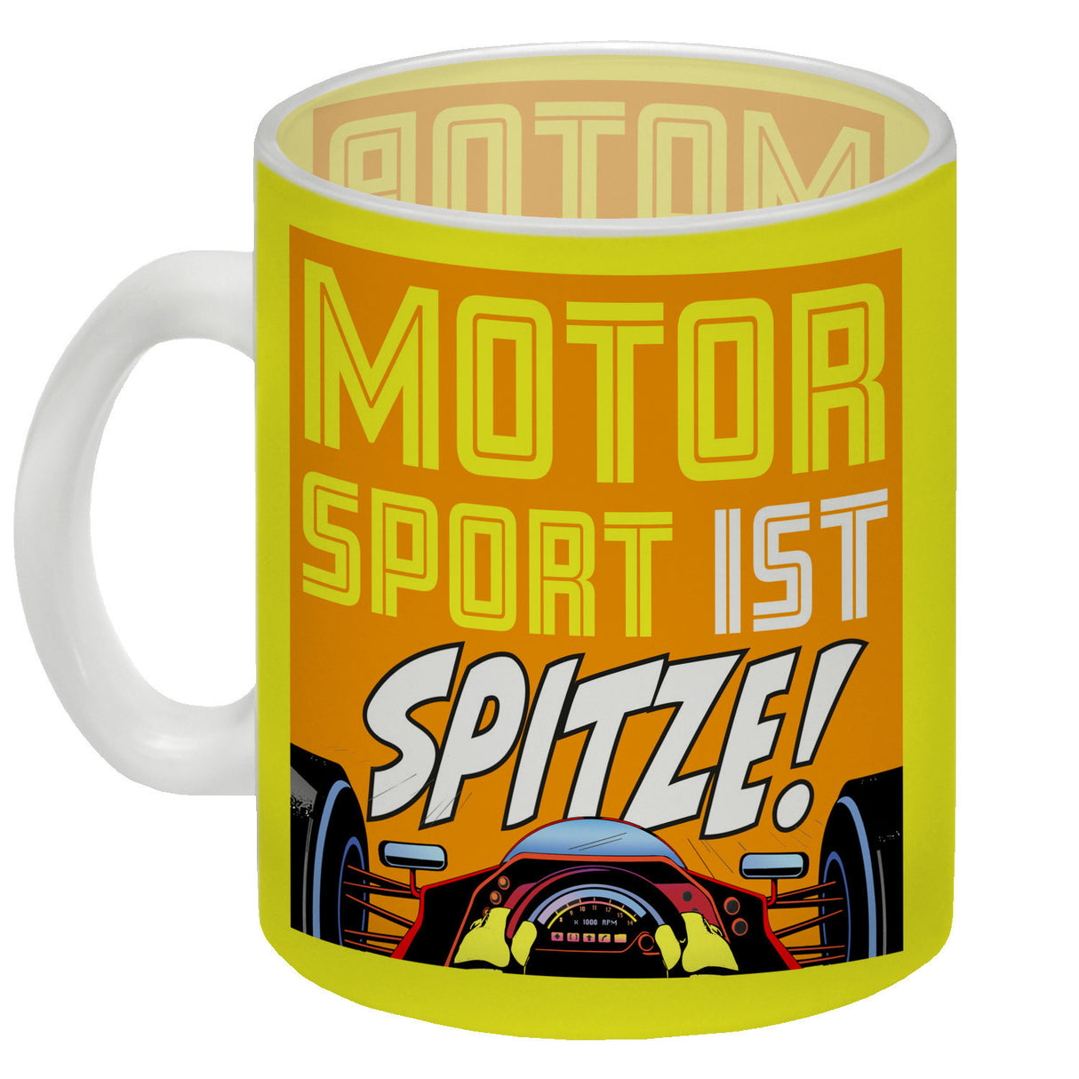 Motorsport ist spitze! Rennwagen Kaffeebecher