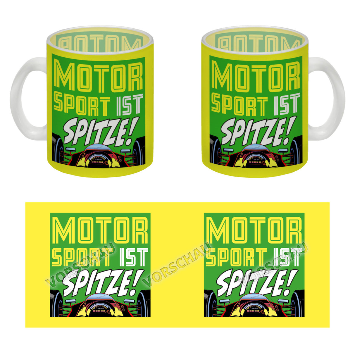 Motorsport ist spitze! Rennwagen Kaffeebecher