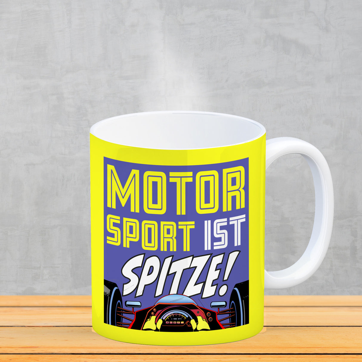 Motorsport ist spitze! Rennwagen Kaffeebecher