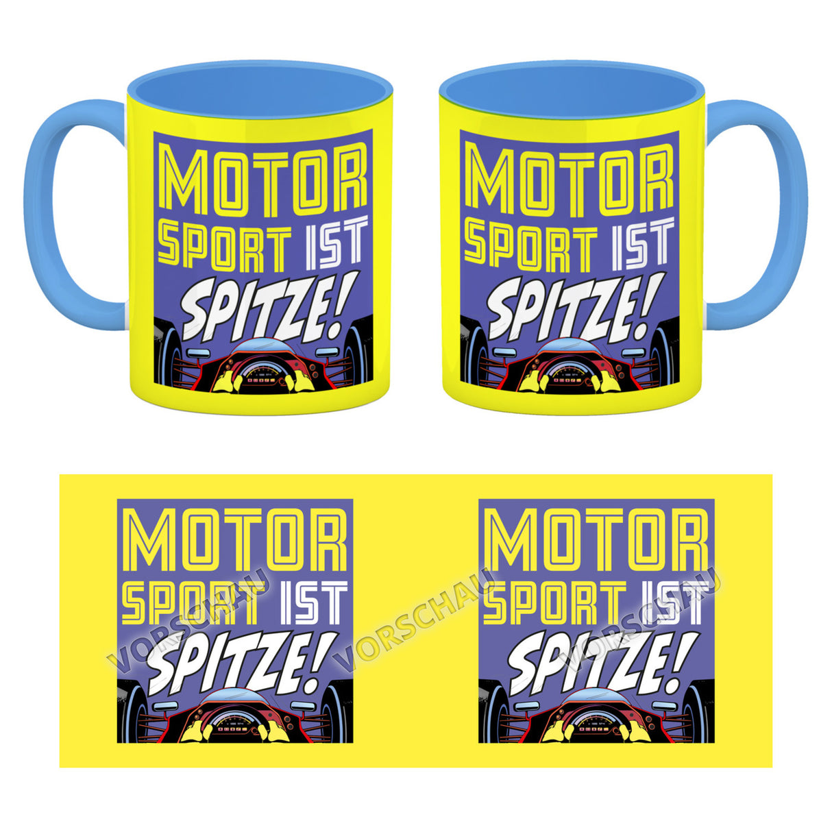 Motorsport ist spitze! Rennwagen Kaffeebecher