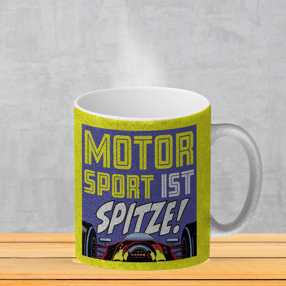 Motorsport ist spitze! Rennwagen Kaffeebecher