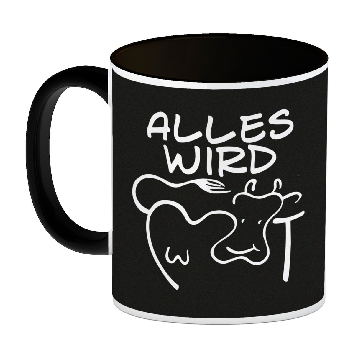 Alles wir KUHt Kaffeebecher zum Thema Bauernhof mit Kuh Motiv