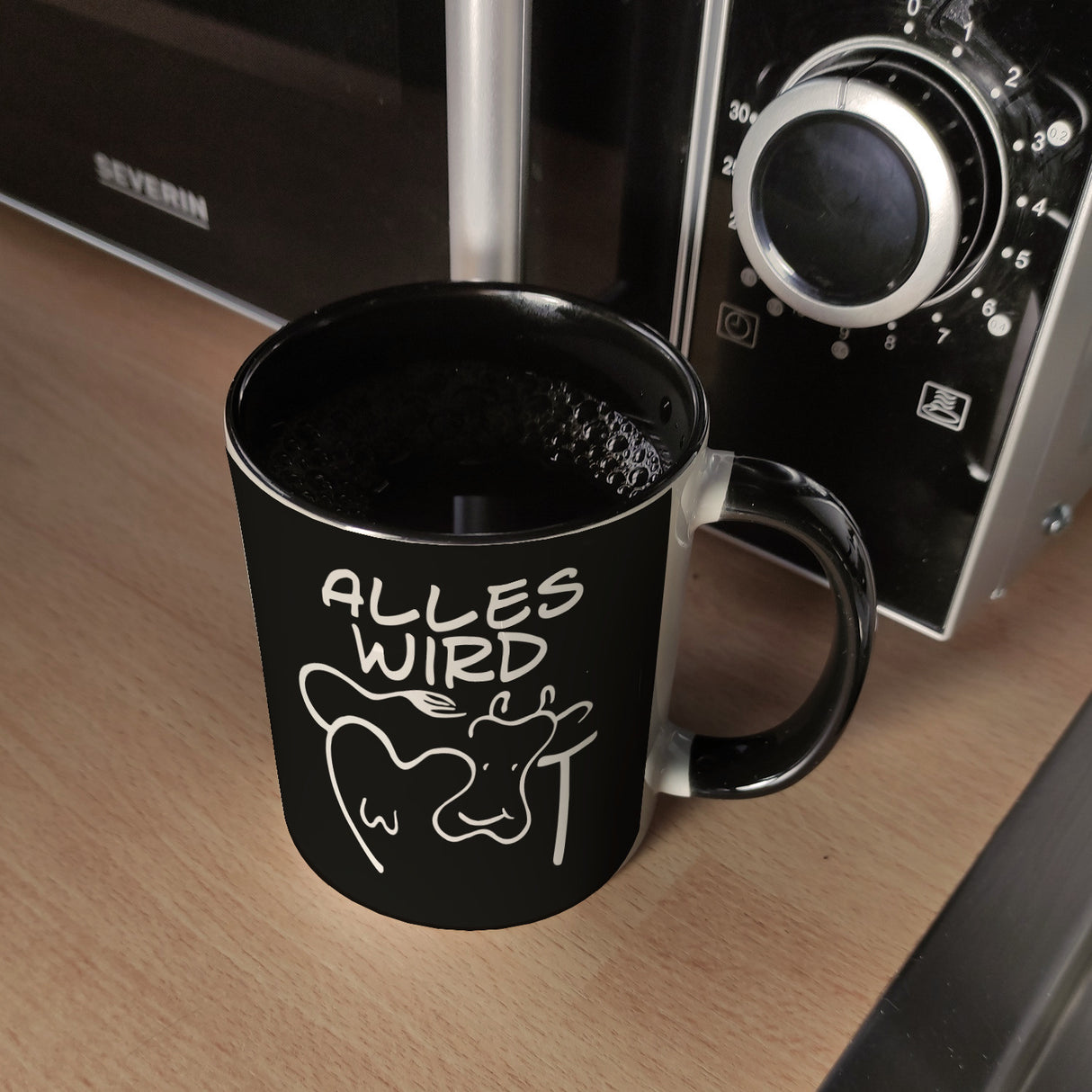 Alles wir KUHt Kaffeebecher zum Thema Bauernhof mit Kuh Motiv