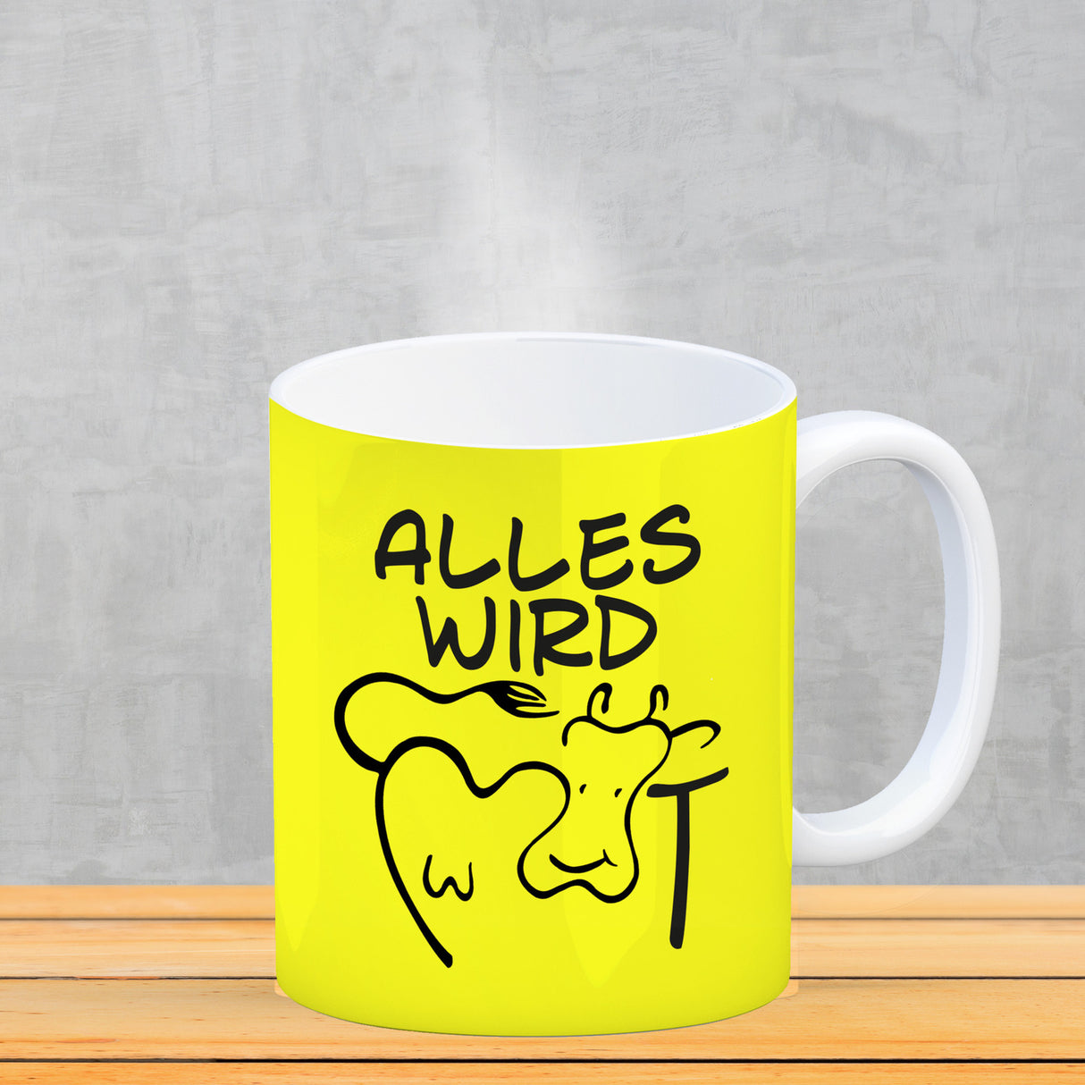 Alles wir KUHt Kaffeebecher zum Thema Bauernhof mit Kuh Motiv