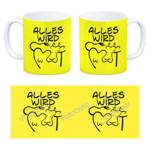 Alles wir KUHt Kaffeebecher zum Thema Bauernhof mit Kuh Motiv