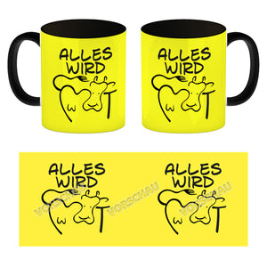 Alles wir KUHt Kaffeebecher zum Thema Bauernhof mit Kuh Motiv