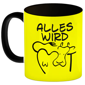 Alles wir KUHt Kaffeebecher zum Thema Bauernhof mit Kuh Motiv