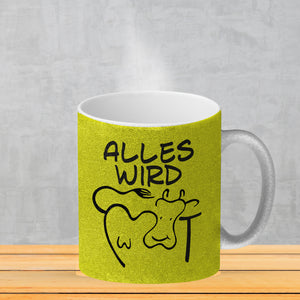 Alles wir KUHt Kaffeebecher zum Thema Bauernhof mit Kuh Motiv