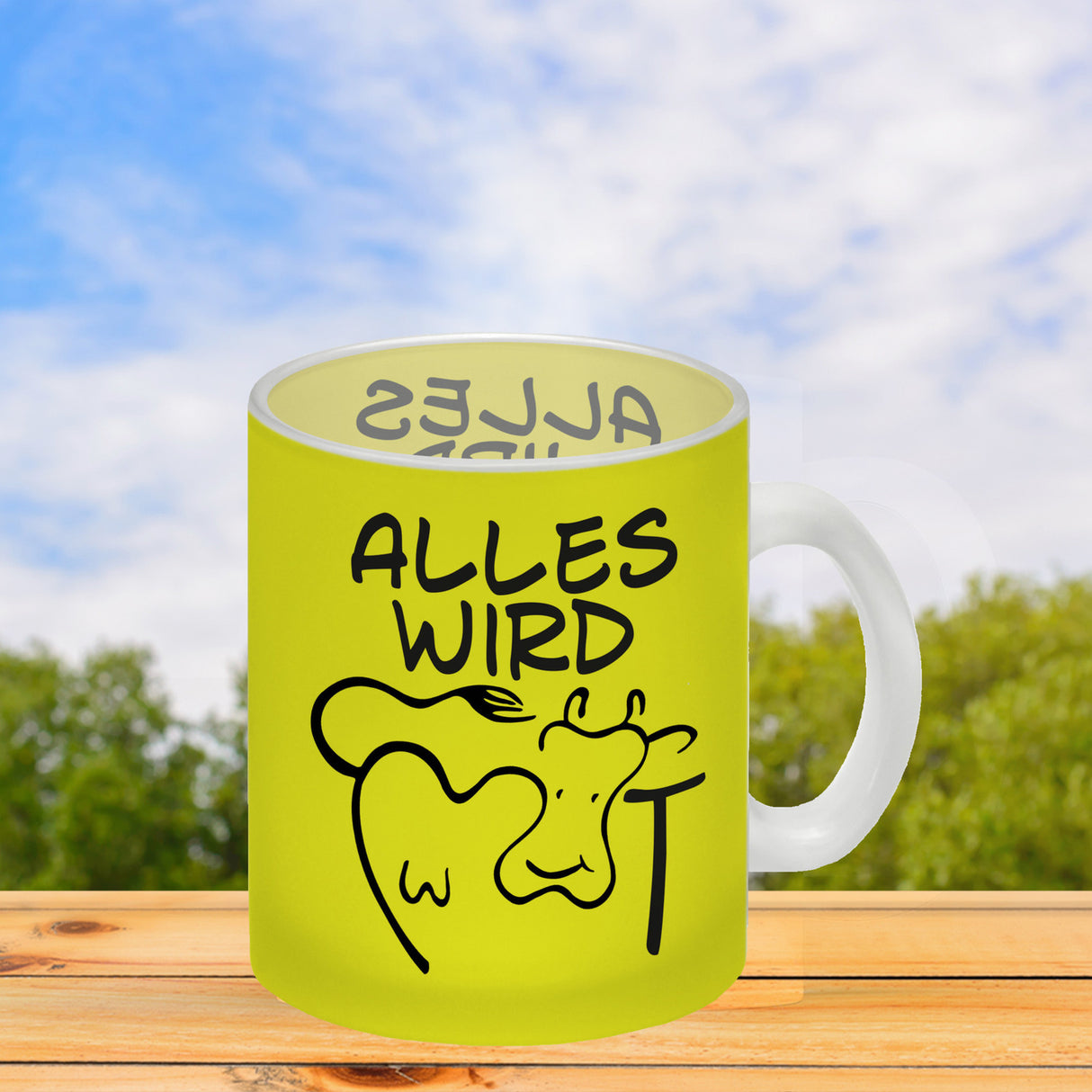 Alles wir KUHt Kaffeebecher zum Thema Bauernhof mit Kuh Motiv