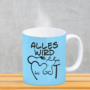 Alles wir KUHt Kaffeebecher zum Thema Bauernhof mit Kuh Motiv