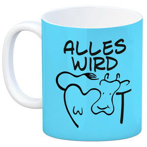 Alles wir KUHt Kaffeebecher zum Thema Bauernhof mit Kuh Motiv