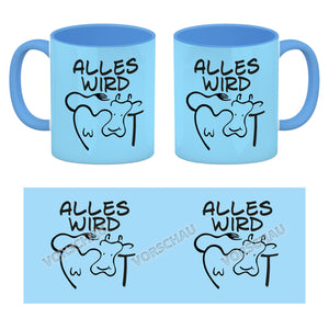 Alles wir KUHt Kaffeebecher zum Thema Bauernhof mit Kuh Motiv