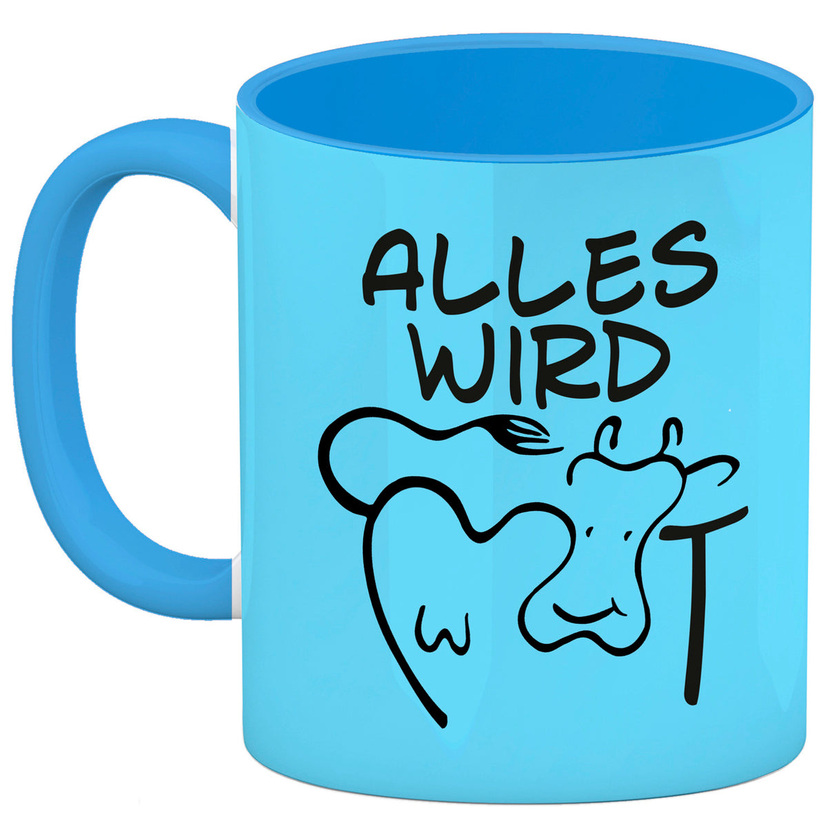 Alles wir KUHt Kaffeebecher zum Thema Bauernhof mit Kuh Motiv