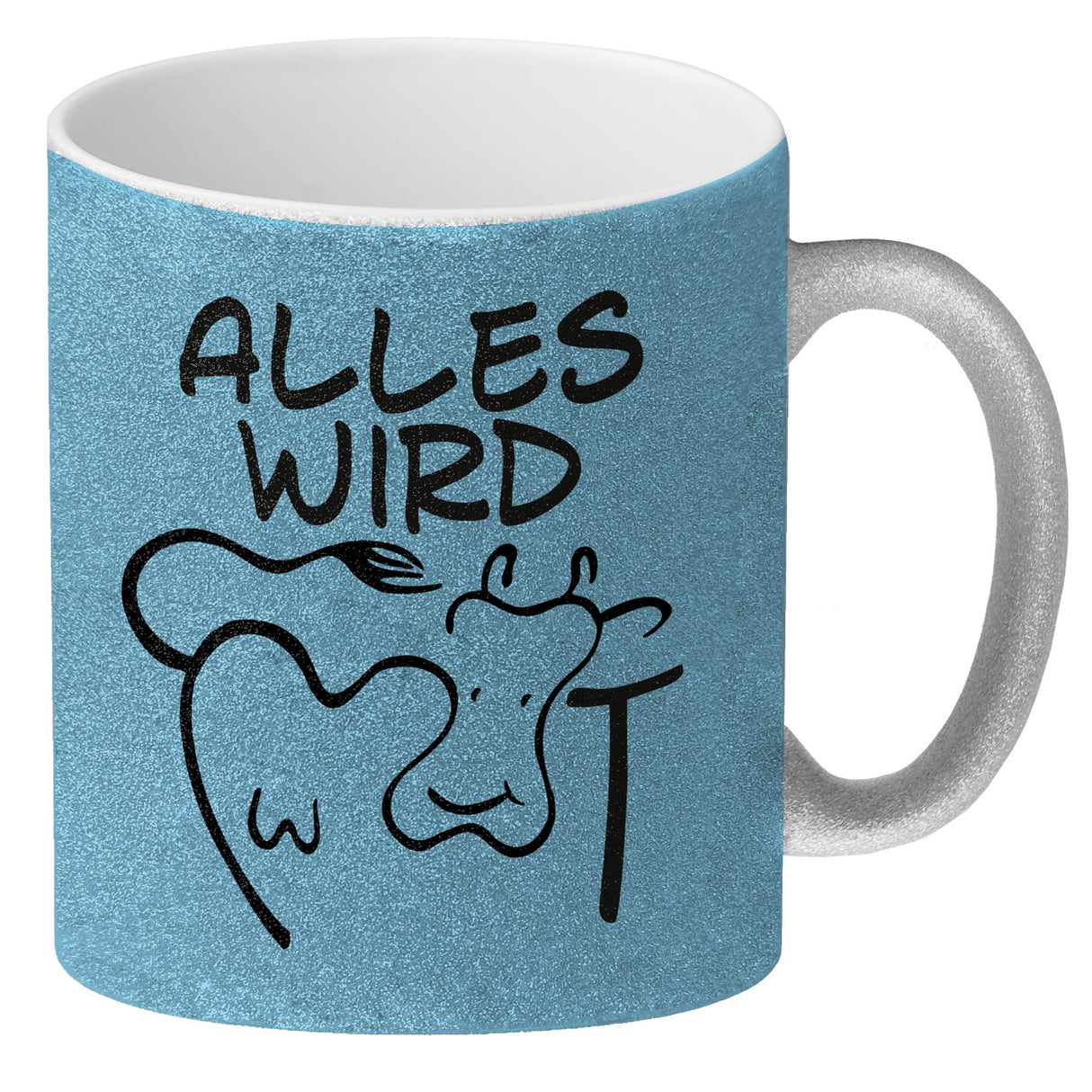 Alles wir KUHt Kaffeebecher zum Thema Bauernhof mit Kuh Motiv