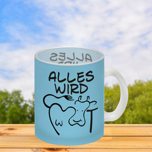 Alles wir KUHt Kaffeebecher zum Thema Bauernhof mit Kuh Motiv