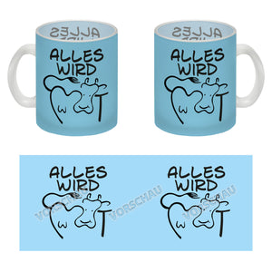 Alles wir KUHt Kaffeebecher zum Thema Bauernhof mit Kuh Motiv