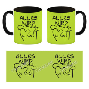 Alles wir KUHt Kaffeebecher zum Thema Bauernhof mit Kuh Motiv