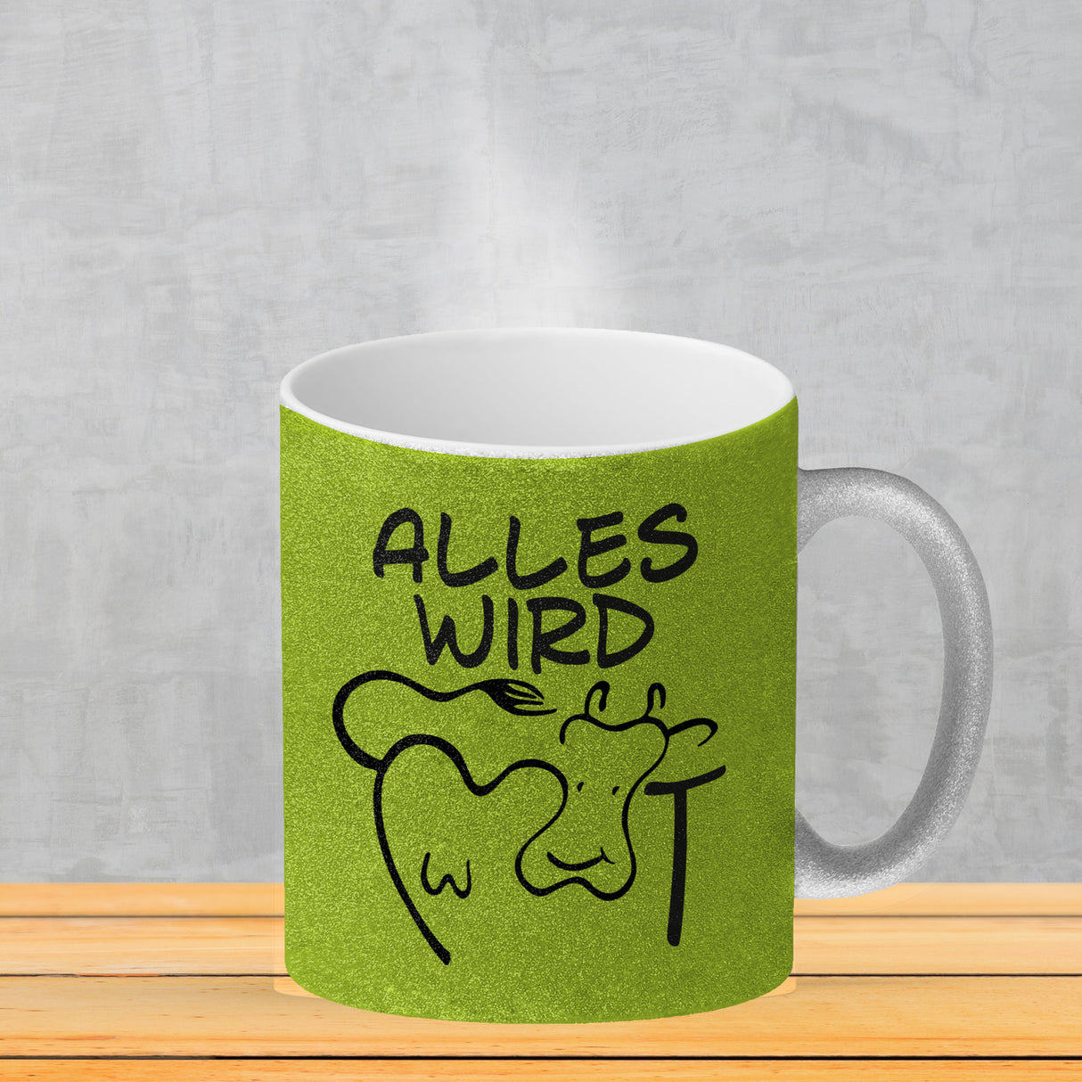 Alles wir KUHt Kaffeebecher zum Thema Bauernhof mit Kuh Motiv