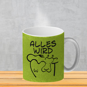 Alles wir KUHt Kaffeebecher zum Thema Bauernhof mit Kuh Motiv