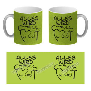 Alles wir KUHt Kaffeebecher zum Thema Bauernhof mit Kuh Motiv