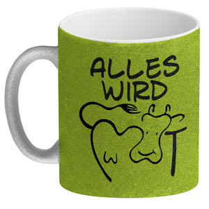 Alles wir KUHt Kaffeebecher zum Thema Bauernhof mit Kuh Motiv