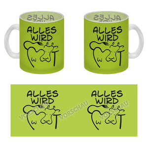 Alles wir KUHt Kaffeebecher zum Thema Bauernhof mit Kuh Motiv