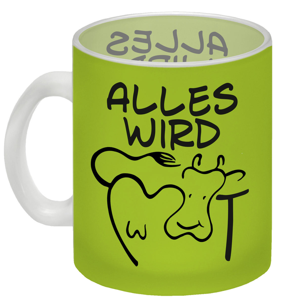 Alles wir KUHt Kaffeebecher zum Thema Bauernhof mit Kuh Motiv