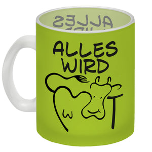 Alles wir KUHt Kaffeebecher zum Thema Bauernhof mit Kuh Motiv